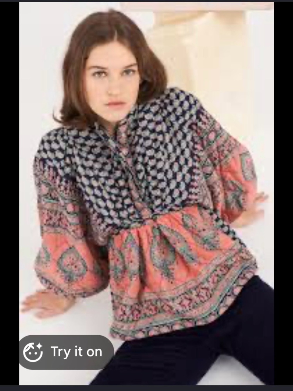Antik Batik quilted cotton top
